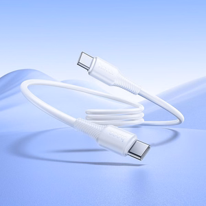 Kabelis USB C į USB C Hoco 3A 60W 1 m X120 baltas