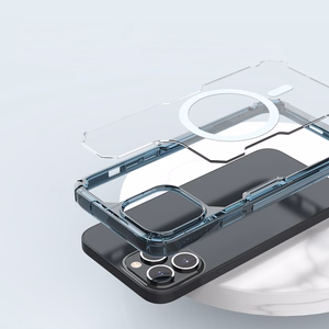 Nillkin Nature Pro magnetinis šarvuotas dėklas su MagSafe telefonui iPhone 15 Pro - baltas