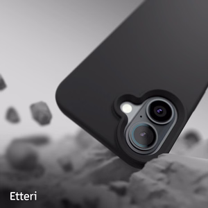 "Etteri" silikoninis dėklas "iPhone 16 Plus" 6,7" juodas