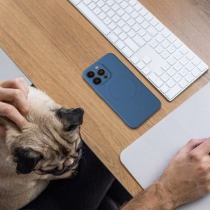 SILICONE MAG COVER dėklas telefonui, suderinamas su MagSafe, IPHONE 11 mėlynas