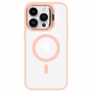 Tel Protect Magnetinis dėklas telefonui su stovu Iphone 14 Pro Max šviesiai rožinė