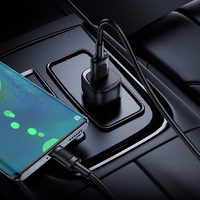 Borofone Automobilinis įkroviklis BZ34 Cloud - USB - QC 3.0 18W juodas