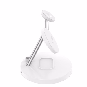 Tech-Protect QI15W-A35 3 viename indukcinis įkroviklis su MagSafe telefonui / AirPods / Apple Watch - baltas