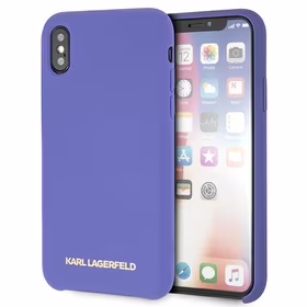 Karl Lagerfeld silikoninis dėklas iPhone X/Xs - violetinis
