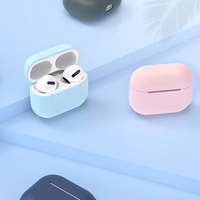 AirPods Pro dėklas silikoninis minkštas ausinėms rožinis (C)