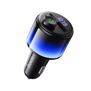 Car ransmiter bluetooth Hoco 2 x USB A + USB C QC3.0 PD 42W E166 black