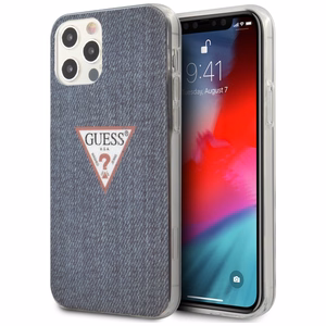 Dėklas telefonui (m) iPhone 12 Pro Max 6.7" - mėlynas/mėlynas kietasis dėklas Jeans Collection