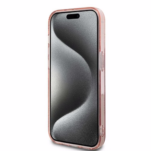 Karl Lagerfeld IML Choupette galvos ir monogramos dėklas iPhone 14 Pro Max - rožinė