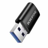 Borofone adapteris BV26B - USB į Type C - juodas