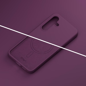 Etteri Silicone Mag dėklas, skirtas Samsung Galaxy S25, tamsios vyšnių spalvos