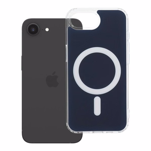„Clear Fusion Mag Cover“ dėklas, skirtas „iPhone 16e (SE 4, 2025) / 17e“, suderinamas su „MagSafe“ – tamsiai mėlynas