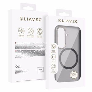 Liavec Soft Dėklas Metal Frame for Samsung Galaxy S26 pilkas
