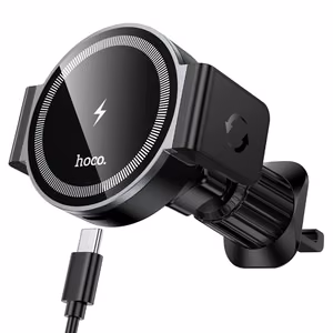 Автомобильное зарядное устройство-держатель Hoco HW35 MagSafe 15W на вентиляционную решётку чёрный