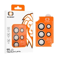 Apsauginis stiklas Tel Protect Titanium Lens 99% AR ant kameros Samsung Galaxy S24 Ultra skaidrus (5 lęšiai)