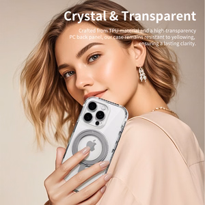 Rock Rotating Stand Crystal Series Magnetinis Iphone 16 juodas