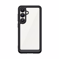 Kosminis dėklas su gelio rėmu Samsung Galaxy S25 - juodas