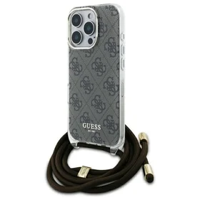 Guess Crossbody Cord 4G Print dėklas iPhone 16 Pro Max - rudas