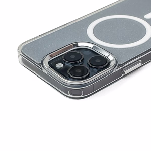 Dėklas telefonui Samsung Galaxy S25 Edge su blizgučiais - baltas