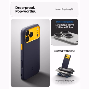 Spigen Nano Pop MagSafe dėklas iPhone 18 Pro / 17 Pro, mėlynas