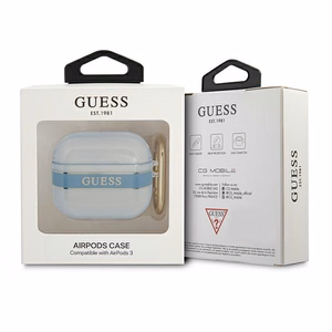 Guess GUA3HHTSB AirPods 3 dėklas mėlynas/mėlynas Dirželių kolekcija