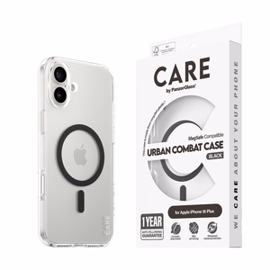 CARE by PanzerGlass Flagmano dėklas telefonui iPhone 16 Plus 6.7" juodas/juodas Magnetinis 1347