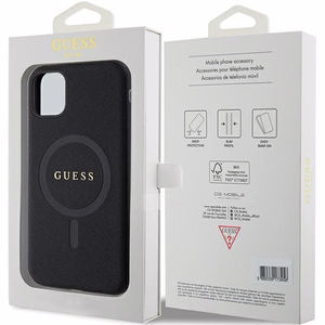 Guess GUHMN61PSAHMCK чехол для iPhone 11 / Xr - чёрный Saffiano MagSafe
