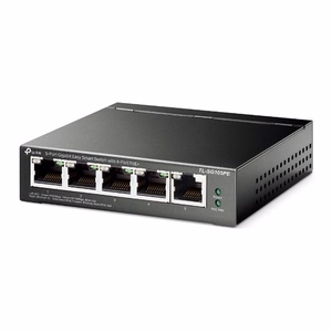TP-Link TL-SG105PE tinklo komutatorius Valdomas L2 Gigabit Ethernet (10/100/1000) Maitinimas per Eternetą (PoE) Juoda