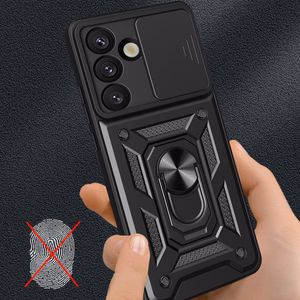 Hibridinis šarvuotas Camshield su stovu ir kameros dangteliu Nothing Phone (3a) 5G - juodas