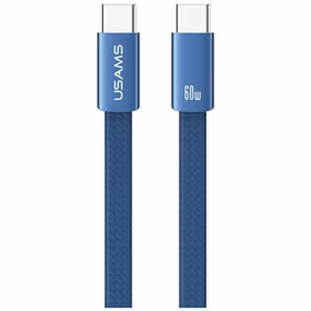 Laidas USAMS U96 60W USB-C į USB-C 1.2m mėlynas