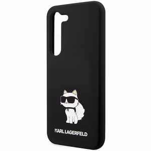 Karl Lagerfeld silikoninis Choupette dėklas telefonui Samsung Galaxy S24+ - juodas