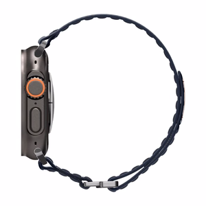 SPIGEN WBF0 dirželis APPLE WATCH 8 / 9 / 10 / 11 / SE / ULTRA (44 / 45 / 46 / 49 MM) tamsiai mėlynas