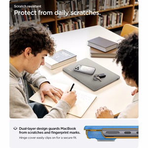 Spigen Urban Fit dėklas, skirtas MacBook Air 13" 2023 / 2024 / 2025 / 2026 – pilkas