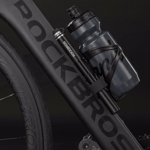 Rockbros JG-PB-004 lightweight bicycle pump with pressure gauge - black