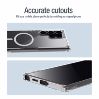 Nillkin Nature Pro šarvuotas dėklas su magnetiniu žiedu Samsung Galaxy S24 Ultra telefonui - baltas