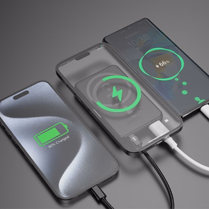 Belaidė magnetinė išorinė baterija Dudao K14S USB-C / MagSafe 20W 5000mAh (juoda)
