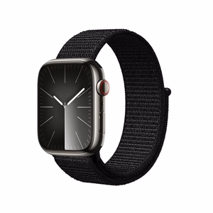 Crong Nylon Reflex Sport dirželis, skirtas Apple Watch 38 / 40 / 41 / 42 mm, juodas