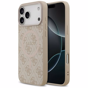 "Guess 4G Ring Classic Logo MagSafena iPhone 17 Pro Max" dėklas - rožinis