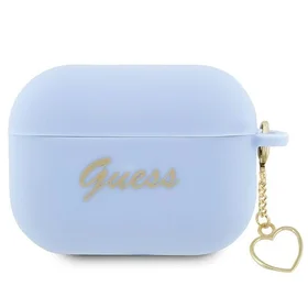 Guess GUAP2LSCHSB ausinių dėklas (m) - mėlynas Silicone Charm Heart Collection