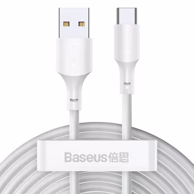 Baseus TZCATZJ-02 USB kabelis 1,5 m USB A USB C Balta