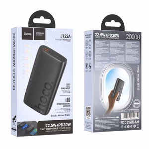 "Powerbank Hoco" 20000 mAh QC PD 3A 22,5W J122A juoda
