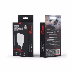 "Maxlife MXTC-06 PD QC įkroviklis 1x USB-C 20W, baltas
