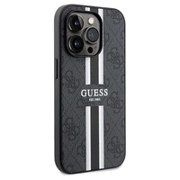 Guess 4G Printed Stripes Magnetinis dėklas telefonui iPhone 15 Pro Max - juoda