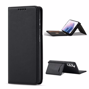 Magnetinis kortelių dėklas Samsung Galaxy S22 + (S22 Plus) piniginė kortelių laikiklis juodas
