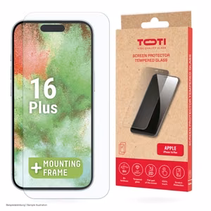 Grūdintas stiklas 2D ekrano apsauga visam paviršiui, skirta iPhone 16 Plus/15 Plus, skaidri