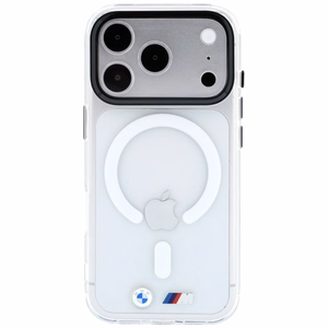 BMW M IML Glossy Metal Logo & Trims MagSafe dėklas, skirtas iPhone 17 Pro / 18 Pro – skaidrus