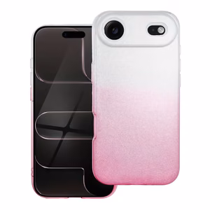 Žvilgantis dėklas telefonui IPHONE 17 Air - skaidrus rožinis