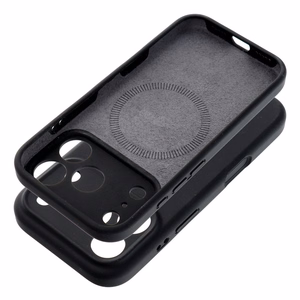 Dėklas iPhone 17 Pro Max / 18 Pro Max (žemas kameros kraštas) Forcell F-Protect Rubber Premium, suderinamas su MagSafe, juodas