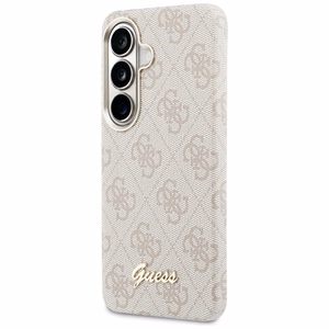 Guess dėklas 4G Script MagSafe skirtas Samsung Galaxy S26 rožinis
