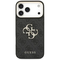 GUESS dėklas telefonui IPHONE 17 Pro Max (PU W/ Big 4G Classic & Big Strap Metal Buttons) juodas