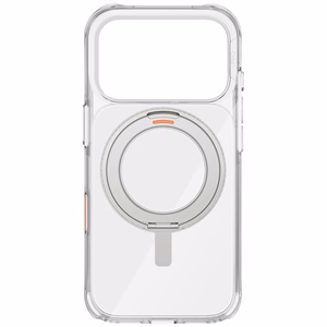 Uniq Swivix dėklas iPhone 17 Pro su 360° pasukamu stovu – skaidrus